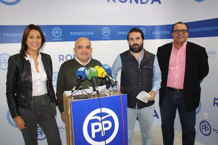 El PP pide al Grupo Socialista en la Diputación que deje de votar en contra los intereses de Ronda y la Serranía