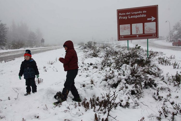 Cierran al tráfico rodado los accesos al Parque Natural Sierra de las Nieves por la existencia de placas de hielo