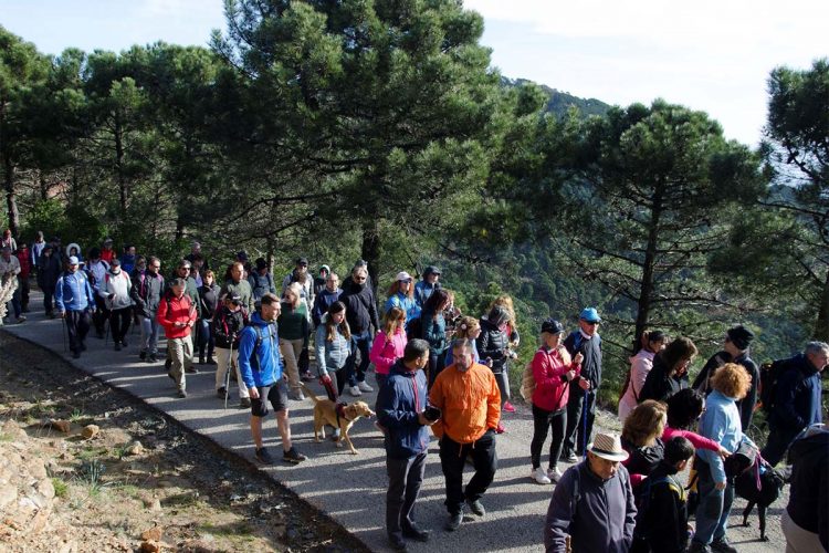 Numerosas personas participaron en la marcha para reclamar la inclusión de Sierra Bermeja en el Parque Nacional Sierra de las Nieves
