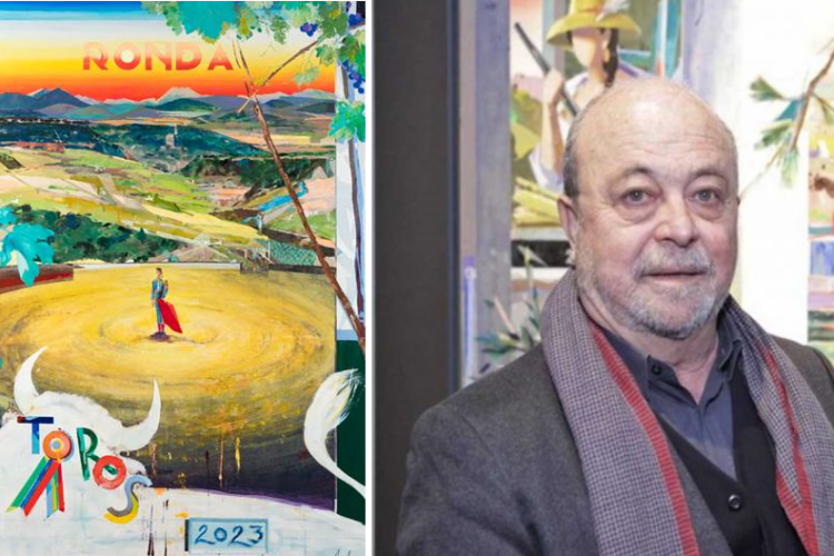 El pintor Alfonso Albacete realiza el cartel de la Corrida Goyesca de este año