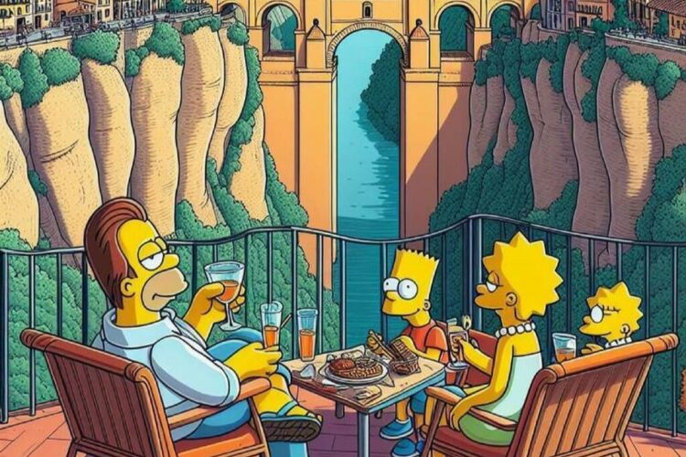 Los Simpson se relajan en Ronda