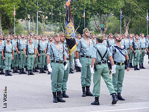Momento de la Parada Militar en el patio de armas General Pallás.