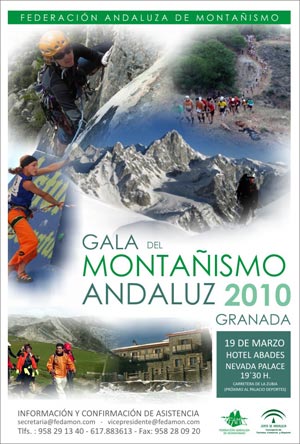 Cartel de la Primera Gala del Montañismo Andaluz