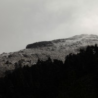 Nevada sobre las cumbres de la Sierra de las Nieves.