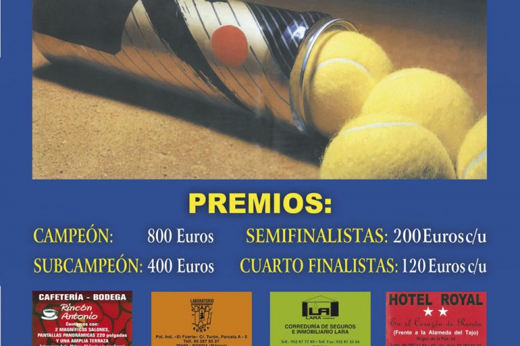 Así será la XXVIII edición del Torneo de Tenis Óptica Baca