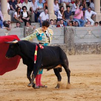 Alejandro Pavón durante su faena.