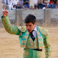 Desplante del novillero rondeño Luis Rincón.