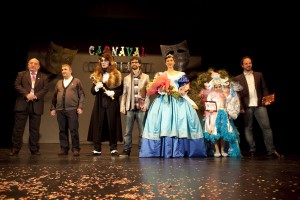 Reinas, pregonero, Dios Momo, Escudo de Oro y autor del cartel de carnaval.