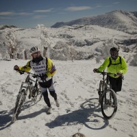 Una de las recientes nevadas en esta sierra rondeña.