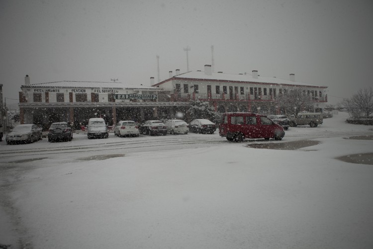 La nieve hace acto de presencia en Ronda