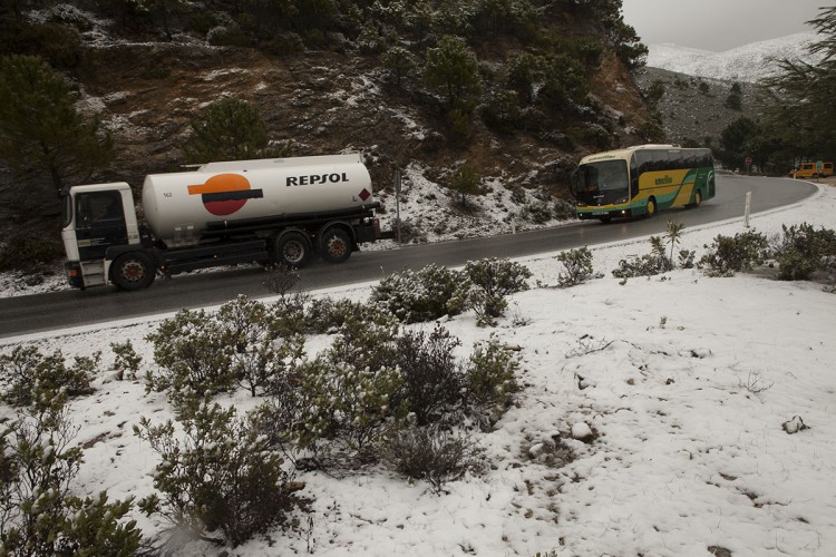 La nieve vuelve a las cumbres de la Serranía de Ronda