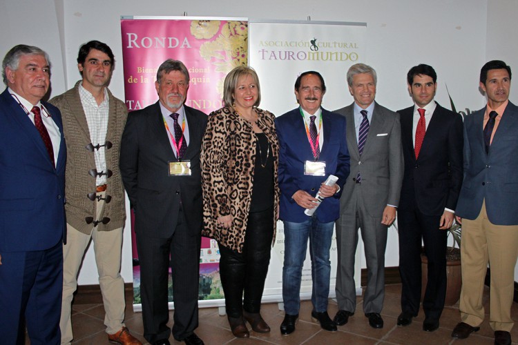 Espartaco, Jesulín, Salvador Vega, Pepe Luís Martín y Molés en el arranque de la Bienal de Tauromaquia