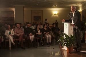 Antonio Ruiz durante su intervención en el mitin.