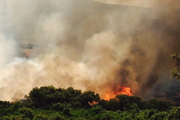 Extinguido el incendio en el campo de maniobras de Las Navetas