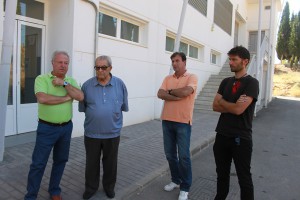 Manuel Guerrero, Antonio Morales y Ángel Oliva tras la rueda de prensa.