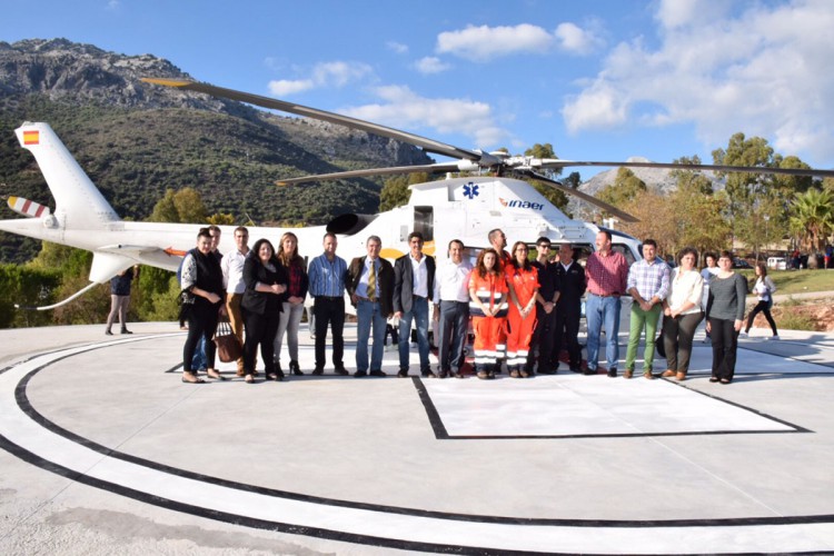 La Junta pone en marcha una nueva helisuperficie en Cortes de la Frontera para mejorar la atención urgente