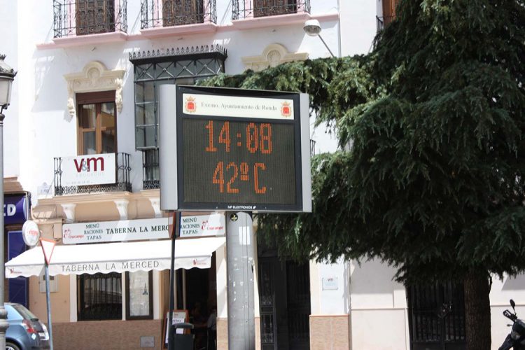 Este martes se ha alcanzado un nuevo récord de temperaturas altas en Ronda con 40,5 grados a la sombra