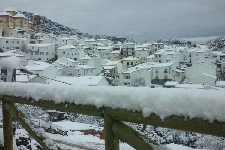 El Valle del Genal se viste de blanco con esta histórica nevada