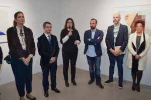 Momento de la inauguración de la muestra.