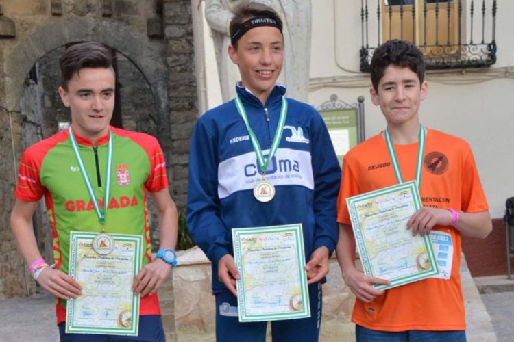 El rondeño Lucas Stangegaard logra tres medallas en el Campeonato de Andalucía de Orientación en edad escolar
