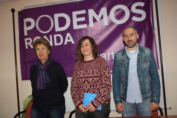 Podemos Ronda presenta la lista con la que concurrirá a las elecciones municipales del 26M que está encabezada por Raúl Cordero