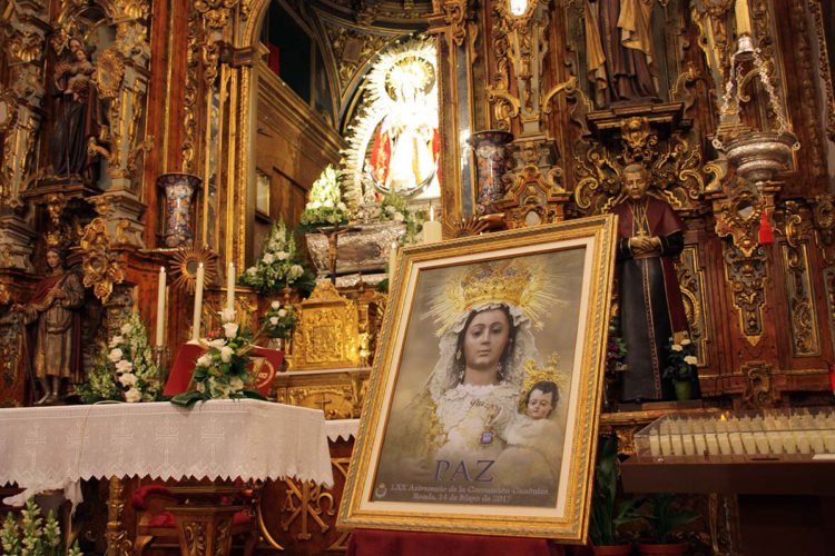 Presentan el cartel anunciador de los actos del 70 aniversario de la Coronación de la Virgen de la Paz, Patrona de Ronda