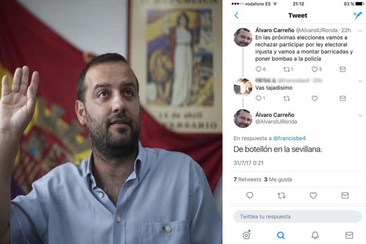 Los sindicatos de la Policía Local y de la Policía Nacional exigen explicaciones a Álvaro Carreño (IU) por decir en las redes sociales «vamos a montar barricadas y poner bombas a la policía»