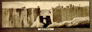 Grabado antiguo del Tajo de Ronda.