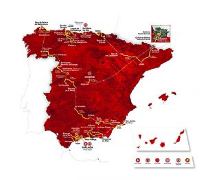 Mapa del recorrido de la Vuelta.