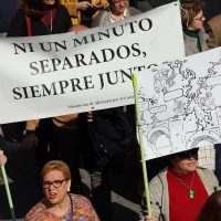 Imagen de una de las multitudinarias manifestaciones contra el corte del Puente Nuevo.