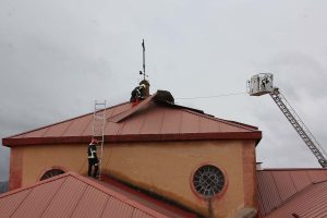 Zona afectada por el viento.