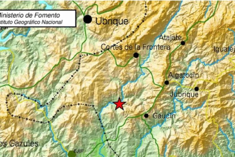 Un terremoto de 4,5 grados con epicentro en Gaucín se deja sentir en buena parte de la Serranía