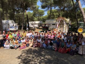 Todas las peregrinas rondeñas durante el camino.