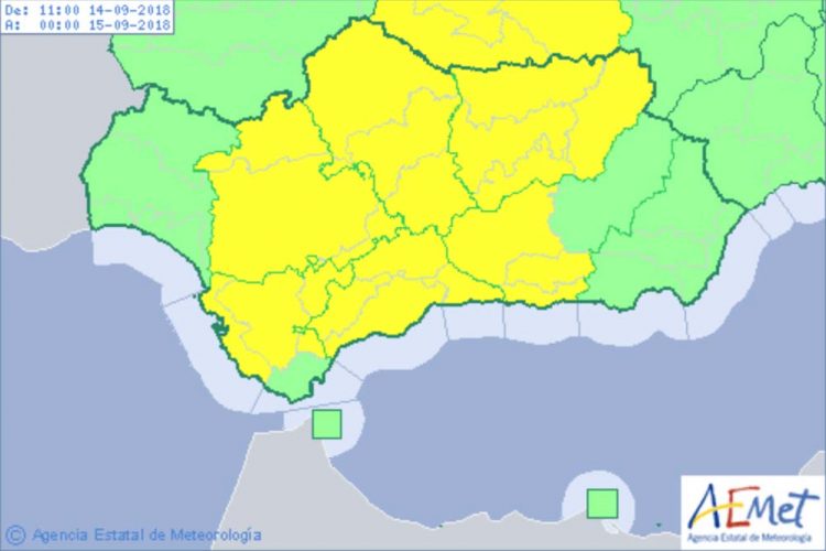 Declaran la alerta amarilla en la Serranía por fuertes lluvias y tormentas este viernes y sábado