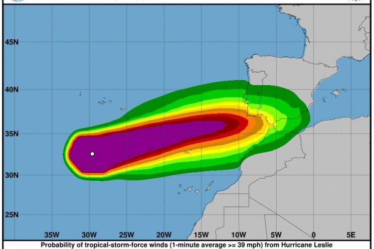 La Serranía de Ronda entra en alerta amarilla este domingo ante la inminente llegada a la península del ciclón Leslie
