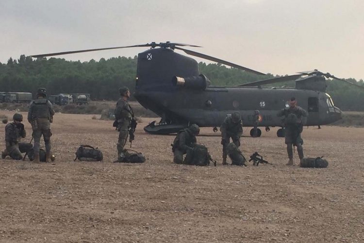 La X Bandera de La Legión con base en Ronda finaliza su preparación aeromóvil en San Gregorio