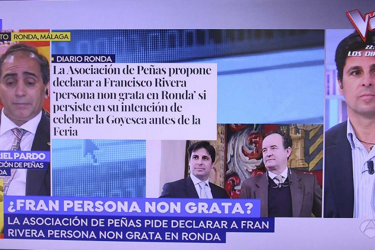 Francisco Rivera confirma en Antena 3 que la Feria de Ronda se adelantó a petición suya en los dos últimos años
