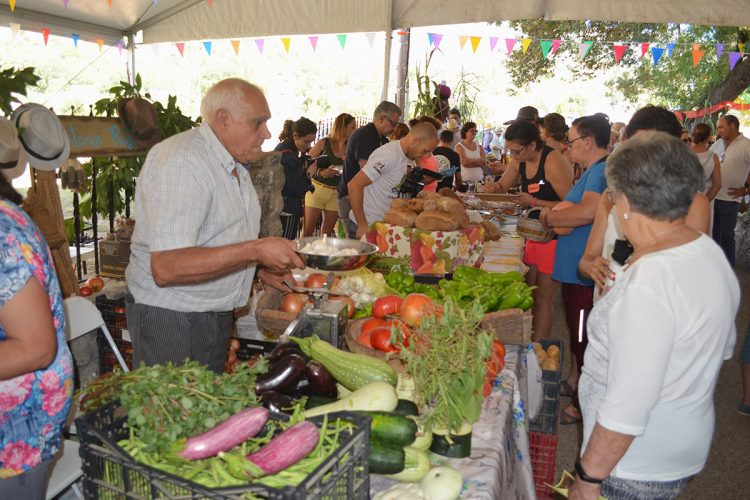 Centenares de personas participan en la IV Fiesta de los Huertos de Benalauría