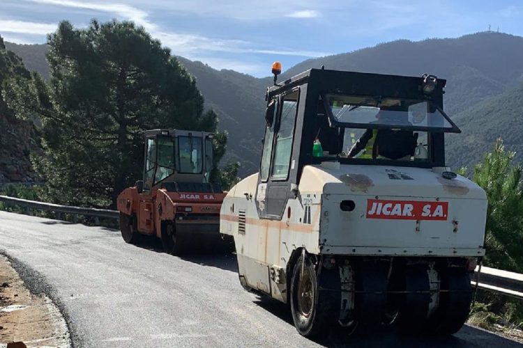 La Diputación finaliza las obras de reparación de las carreteras de Genalguacil y Jubrique que se vieron afectadas por el temporal