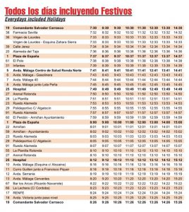 Los recorridos y horarios que entrarán en vigor este lunes.