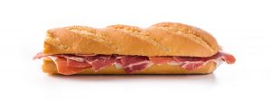 La alegría de poder morder un buen bocadillo de jamón.