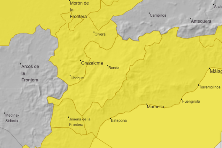 Alerta amarilla este martes en la Serranía en previsión de fuertes rachas de viento