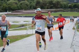 El corredor rondeño durante la prueba deportiva.