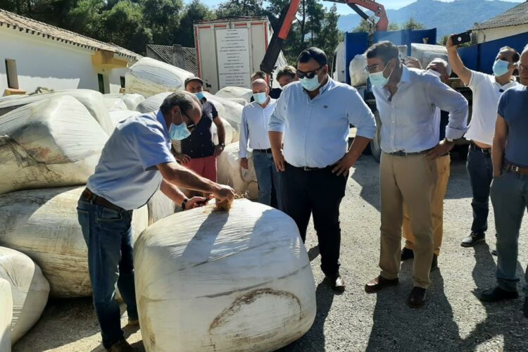 El Ayuntamiento de El Ejido y la empresa Frutilados donan 50.000 kilos de alimento para el ganado de Sierra Bermeja