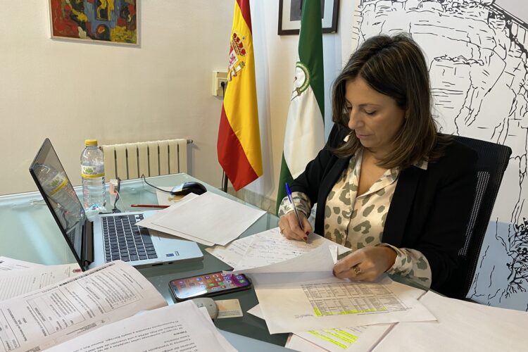 Mª Paz Fernández aclara la situación de proyecto de la estación de autobuses e informa de que cumple con las exigencias legales