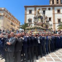 Imagen de la procesión de la Virgen de la Paz en el aniversario de su Coronación Canónica.