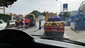 El primer accidente ha sido en el Polígono Industrial..