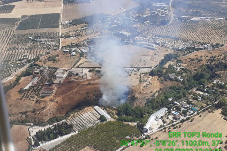 Estabilizado el incendio forestal declarado en el arroyo de la Ventilla