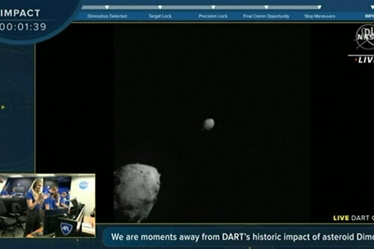 Hito histórico de una sonda espacial al impactar con un asteroide