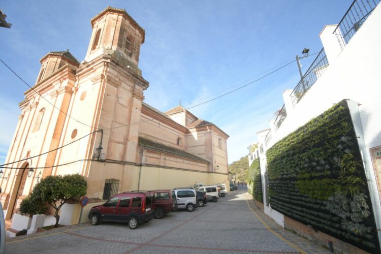 Alpandeire instala un jardín vertical junto a la iglesia
